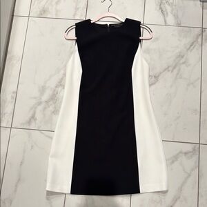 Alice + Olivia Black and White Sheath Mini Dress